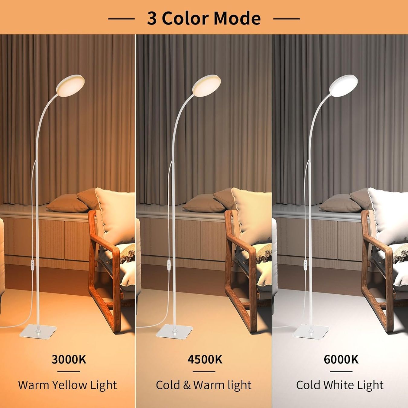Lampade: Stehlampe, Leselampe, 3 Farbtemperaturen und 10 Helligkeiten – Nuovo e nell'imballaggio originale da Zürich venduto da MueDes 2