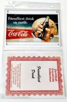Coca-Cola Blechpostkarte  mit Zertifikat (01)