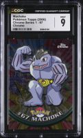 CGC 9 Machoke Pokémon Topps Chrome Series 1 2000