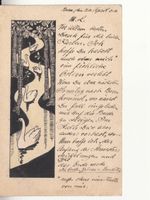 Künstlerkarte Schwäne 1904