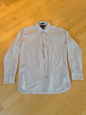 Tommy Hilfiger Karo Weiss M Custom Fit