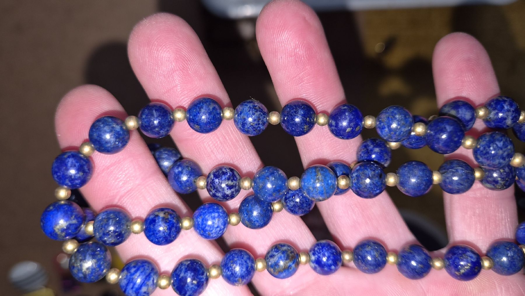 Catenine: Halskette Lapislazuli Vintage  – Usato da Kölliken venduto da MissesBossTop1