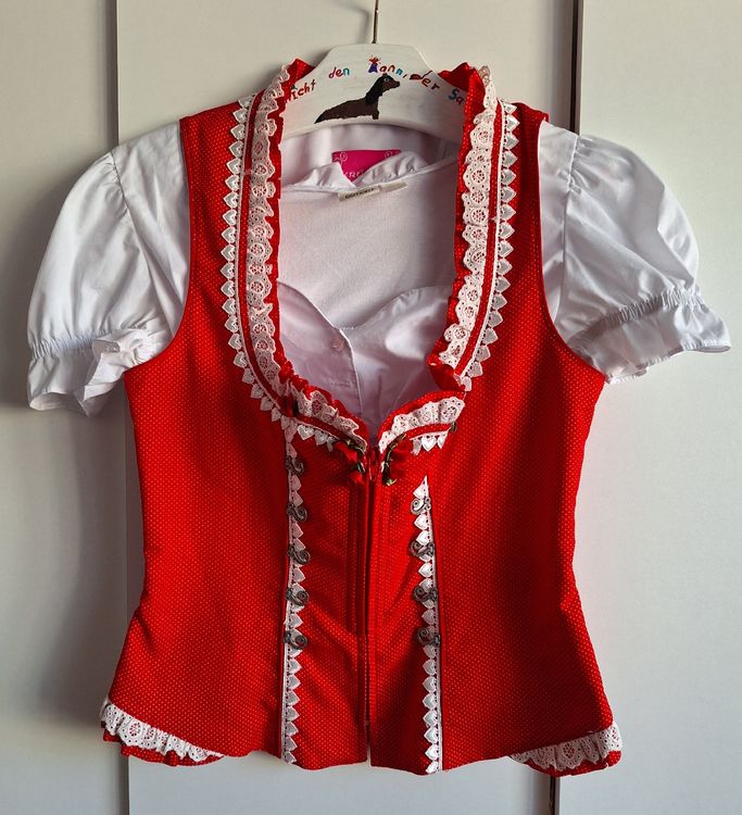 Costumi: Krüger Dirndl Corsage inkl. Bluse, Gr.40 – Nuovo (secondo la descrizione) da Vilters venduto da Fleiflomi