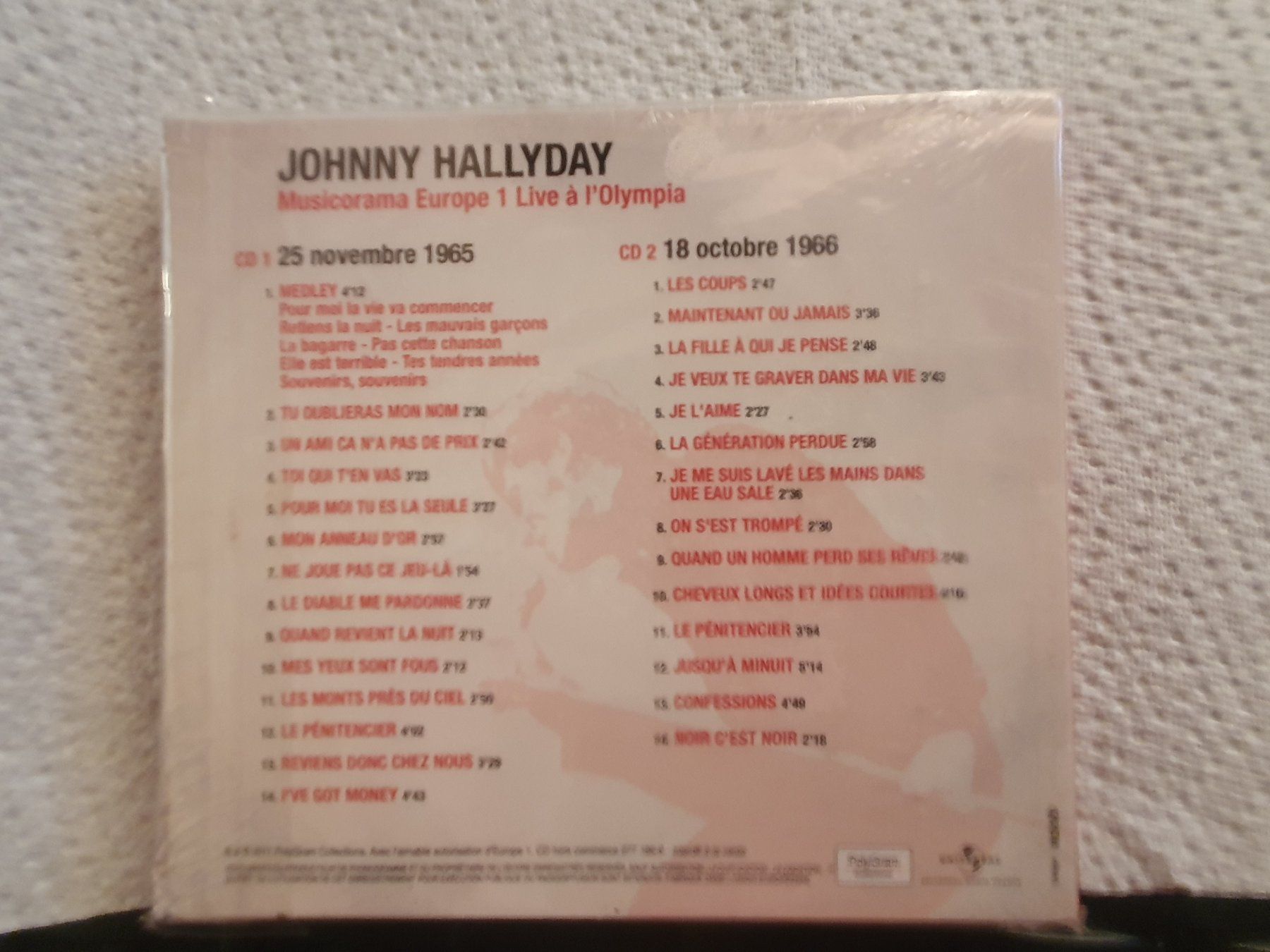 CD: Cd Johnny Hallyday – Nuovo e nell'imballaggio originale da Belmont-Lausanne venduto da MikeC 1