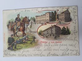 Ansichtskarte Aarau Militär Kavallerie gelaufen 1907 Rmu