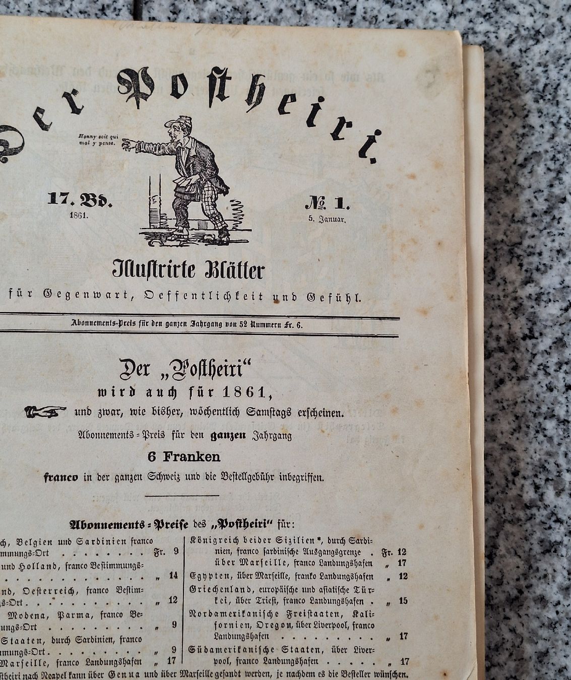 Bücher: Der Postheiri Illustrierte Blaetter 1861  – Gebraucht aus Züberwangen von Christine55