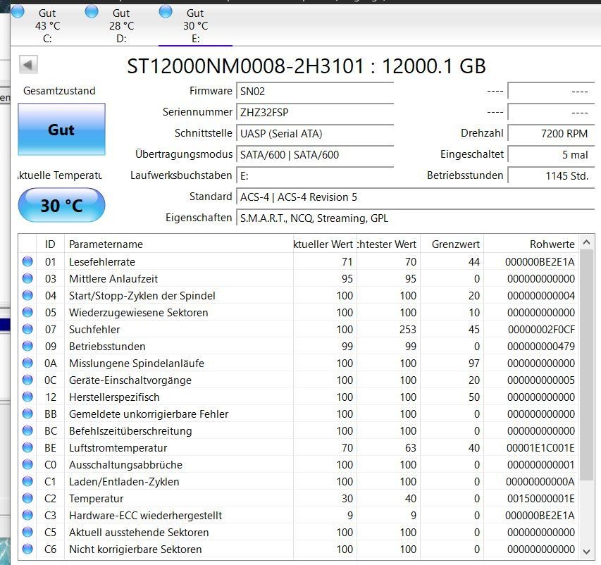 Seagate Disques durs: Seagate Exos x14 12Gb – D'occasion à Aathal-Seegräben par astolp 1