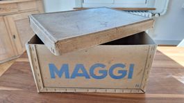 Antike Alte Maggi Schachtel Kiste aus Karton