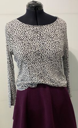 Damen Pullover Schwarz Weiss Grösse L