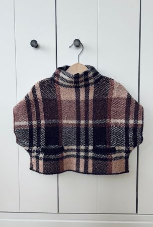 Zara, 110, Poncho, braun, rosa,