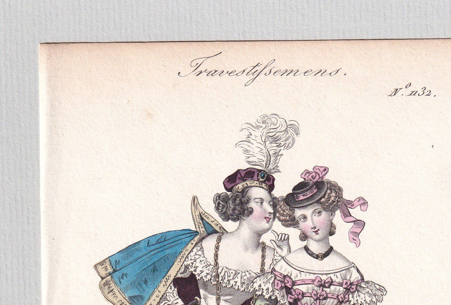 Incisioni: MODE, BIEDERMEIER, LITHOGRAPHIE UM 1840 – Usato da Grüningen venduto da Kartensammler 2