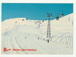Postkarte Lenk Skipiste Leiterli-Betelberg Gondelbahn 1982
