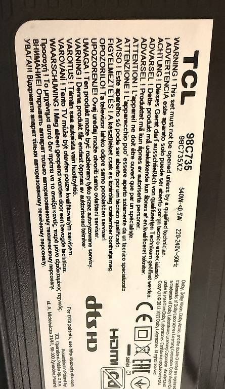 Televisori: TCL 98C735 TV 98Zoll – Usato da Fislisbach venduto da dreams02 1