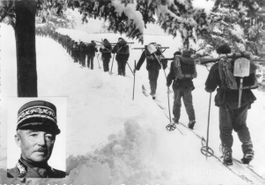 Militär // 1942 Guisan Soldaten Schnee Ski