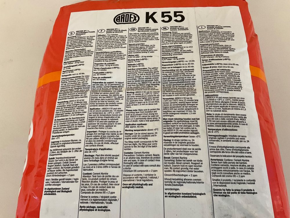 067 (39Stk) ARDEX K 55 Schnellspachtelmasse aus Liquidation (Neu ...