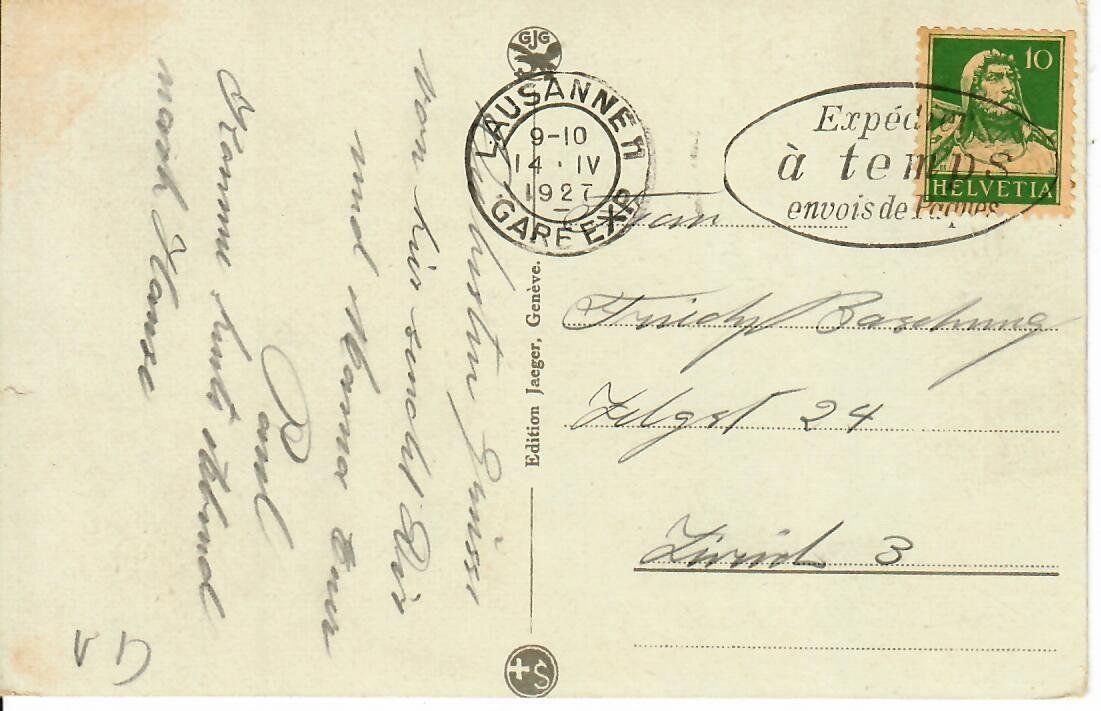 Cartes postales: AK, Panorama du Lac Léman 1927 – D'occasion à Hochdorf par Ziegel-16 1