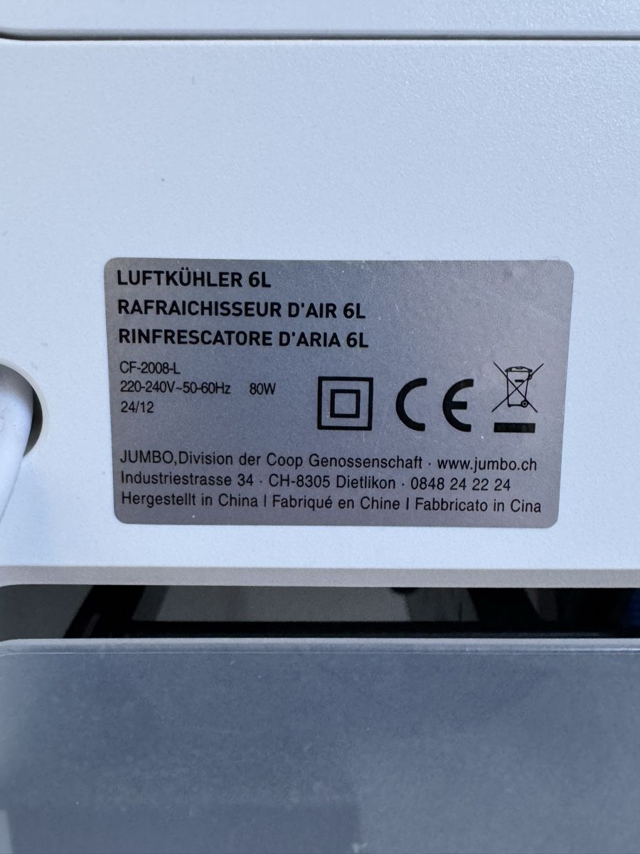 Ventilatori: Ayce Luftkühler / 6 Liter – Usato da Sachseln venduto da Fab_Huw 7