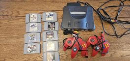 Nintendo 64 Set mit 10 Spielen + 2 Controller – komplettes B
