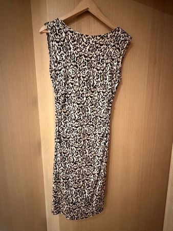 Kleid Diane von Furstenberg Animal Print Grösse 6 beige