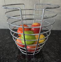 Vintage Design Chrom Obstkorb, neuwertig, top Zustand!