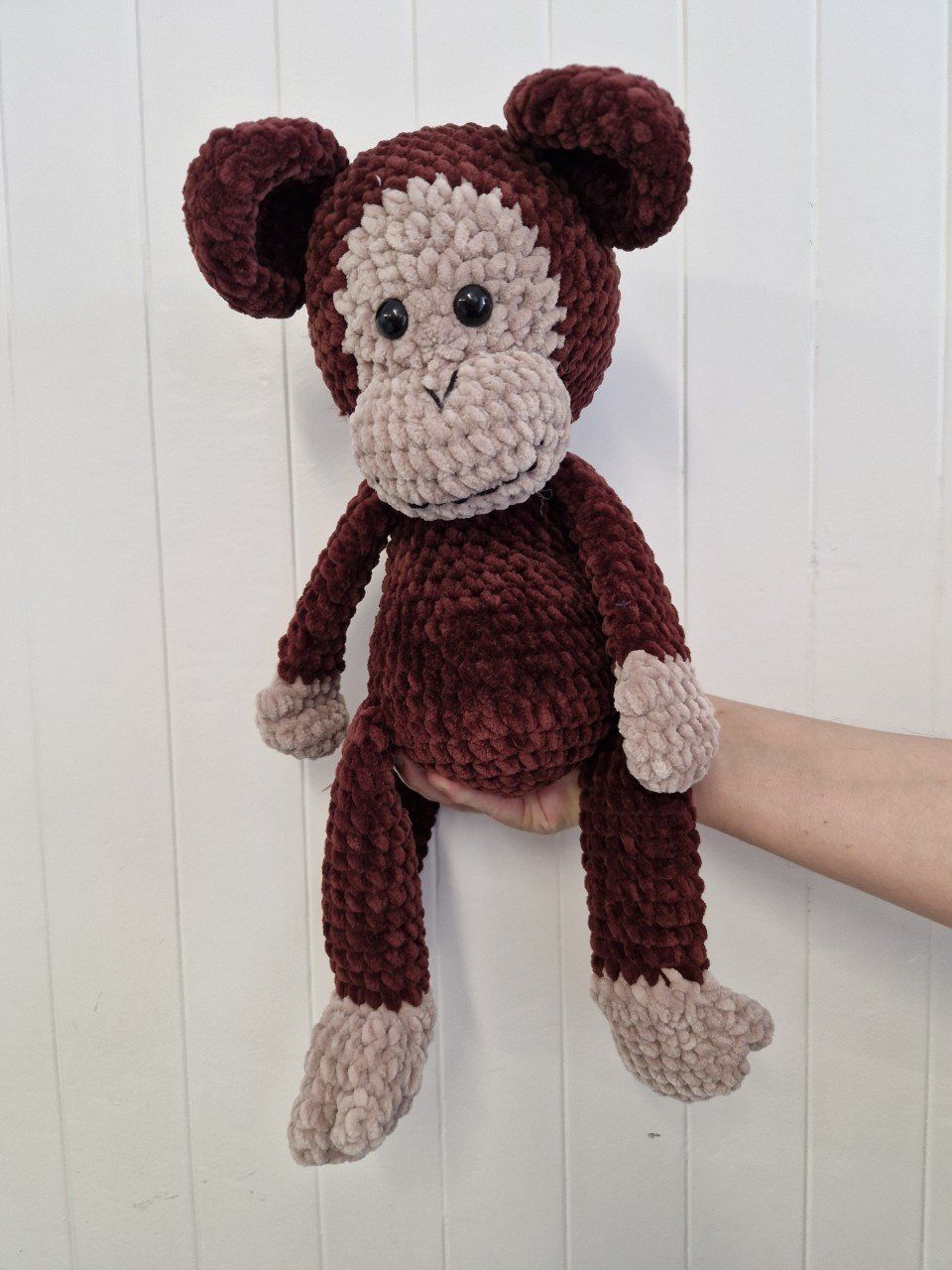 Puppen: Peluche tricoté main SINGE velours 40cm – Neu (gemäss Beschreibung) aus St-Imier von goodber