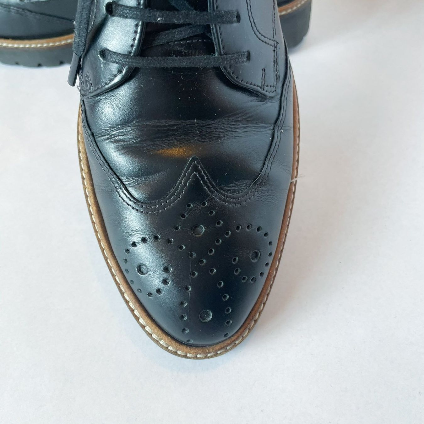 Ecco Scarpe da donna: ECCO Leder Schnürschuhe Brogue Schwarz Gr. 39/40 – Usato da Lausanne venduto da Megan88 3