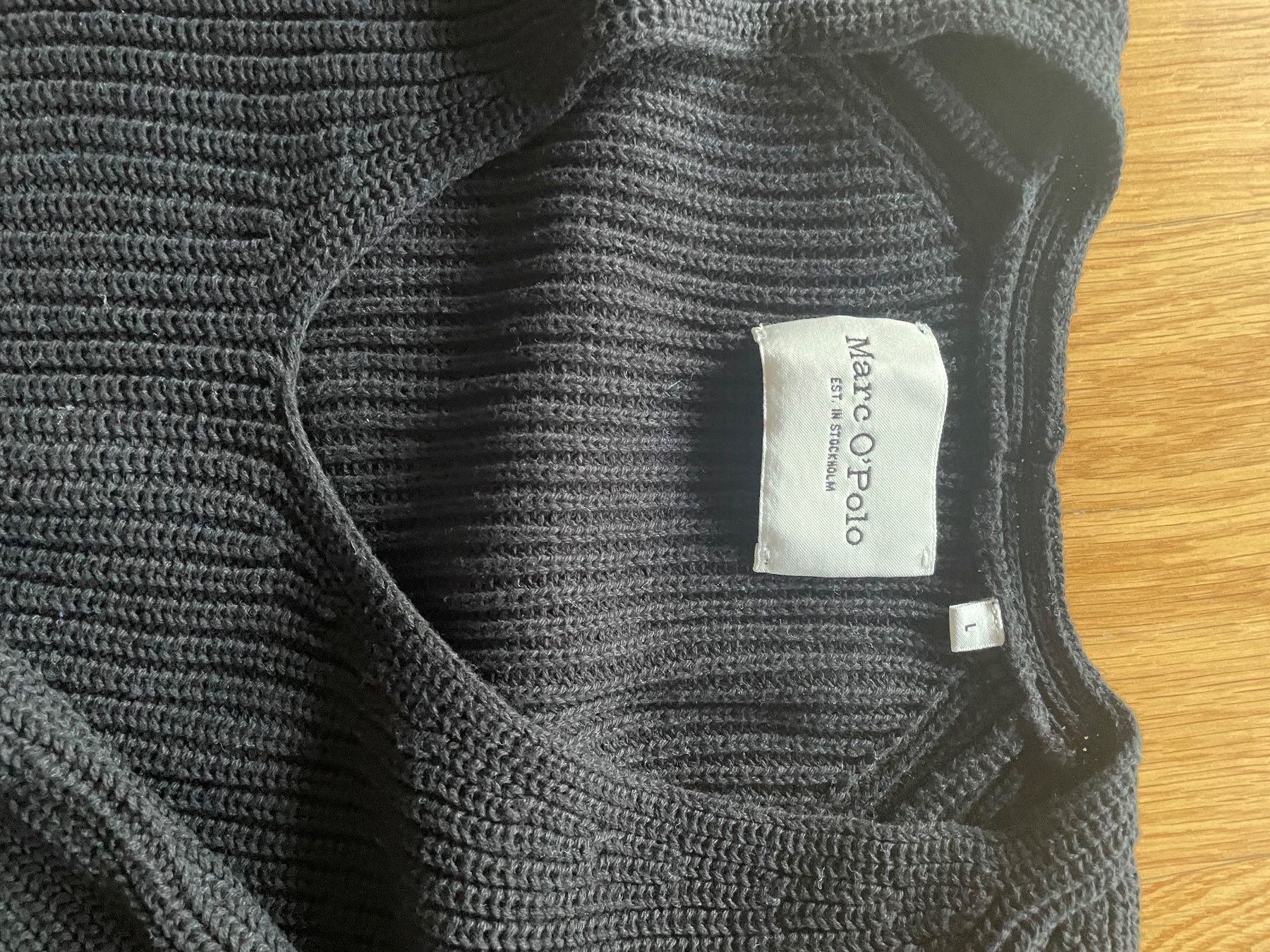Pullover & Sweatshirts: Marc O'Polo Damenpullover Gr. L schwarz Baumwolle Rippstr... – Neu (gemäss Beschreibung) aus Unteriberg von fae_2gz2 1