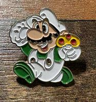 Super Mario Bros. Pin Button, Luigi Feuer Flower, Neu! 🔥...