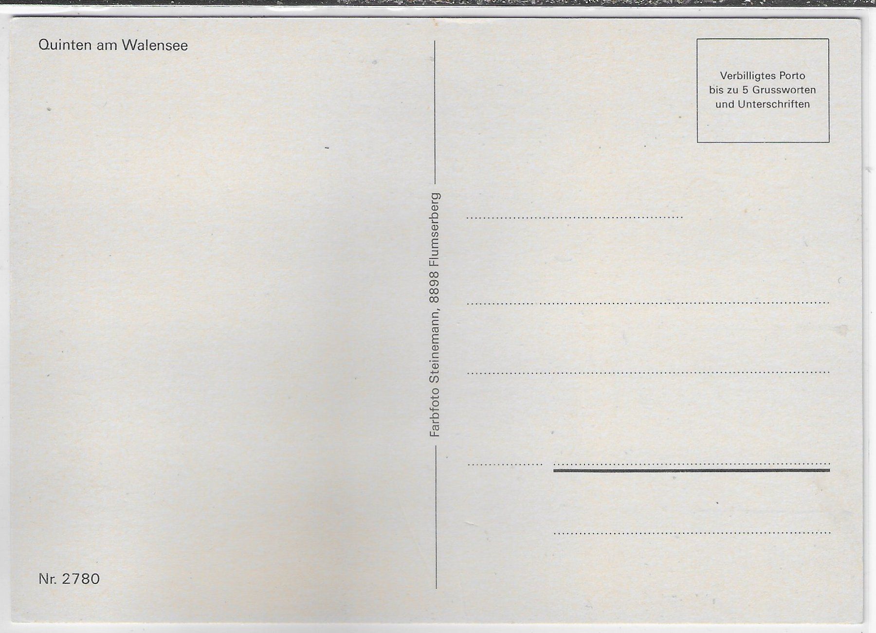 Cartes postales: Gruss aus Quinten – D'occasion à Ettingen par Kartenplanet 1