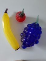 Kosta Boda Glas Früchte Banane Trauben Erdbeere Set