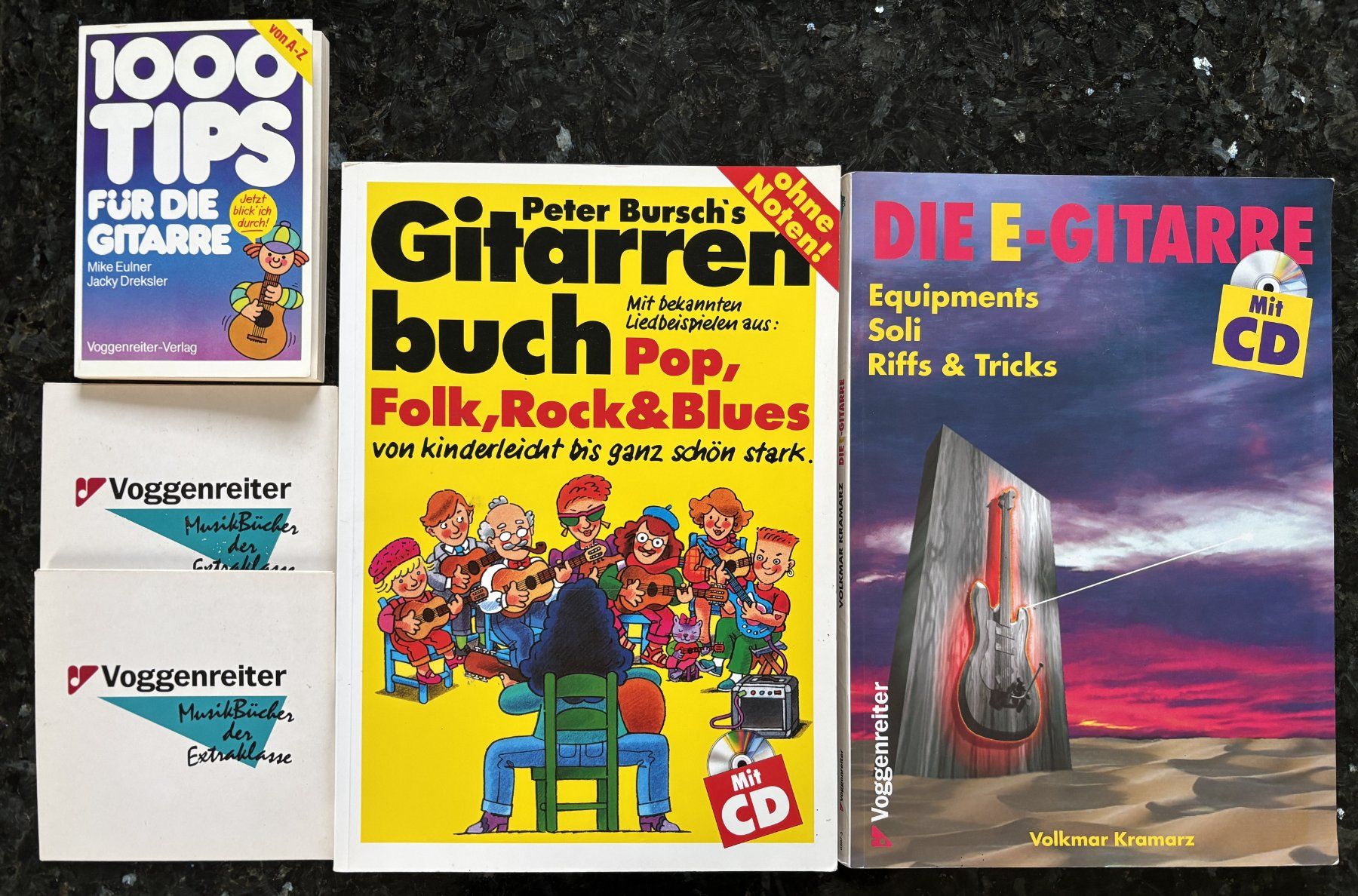 Bücher: 3x Gitarren-Buch, Peter Bursch, Volkmar Kramarz + 2CDs – Gebraucht aus Birmenstorf AG von tritonius