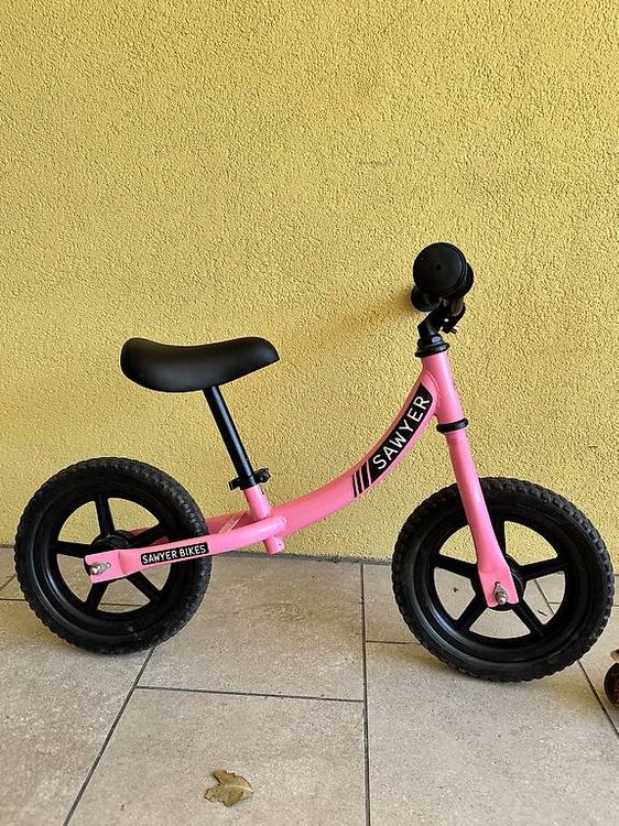 Ricokids Bicicletta Equilibrio Senza Pedali Per Bambini Da 1 Anno, Ruote EVA Antiforatura, Sella Regolabile 32-42 Cm, Colore Blu/Nero