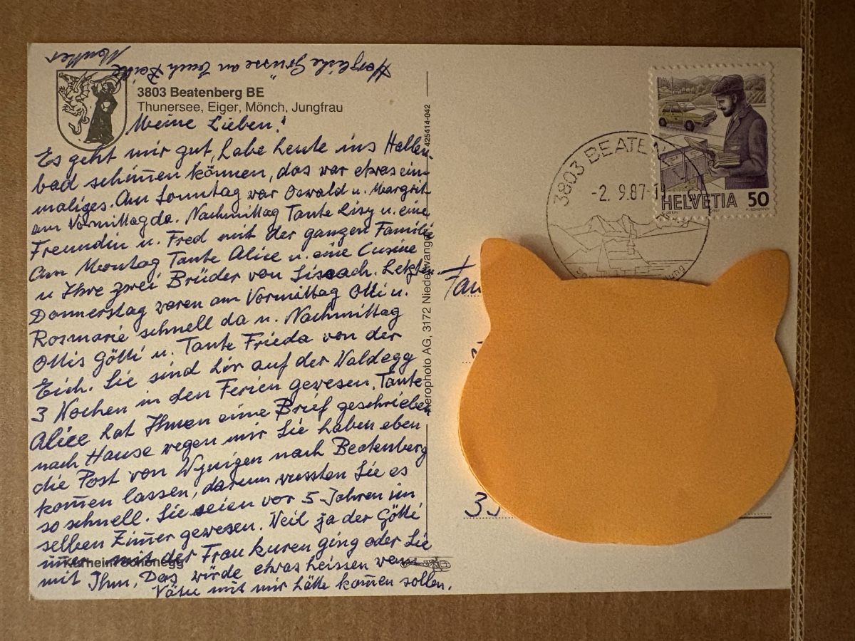 Cartoline postali: AK von Beatenberg Thunersee / Bergpanorama – Usato da Rümlang venduto da Kartenpost1 1