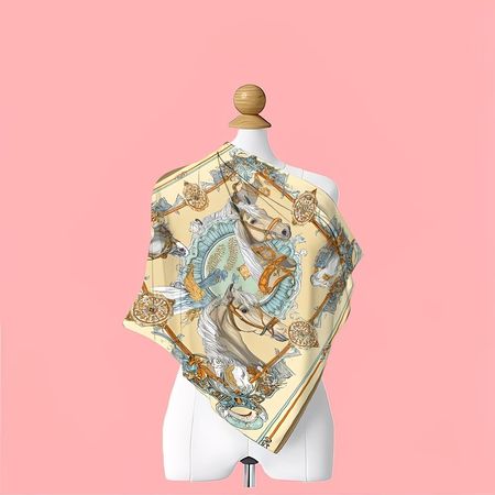 Elegant! Foulard Halstuch Pferde Motiv neu