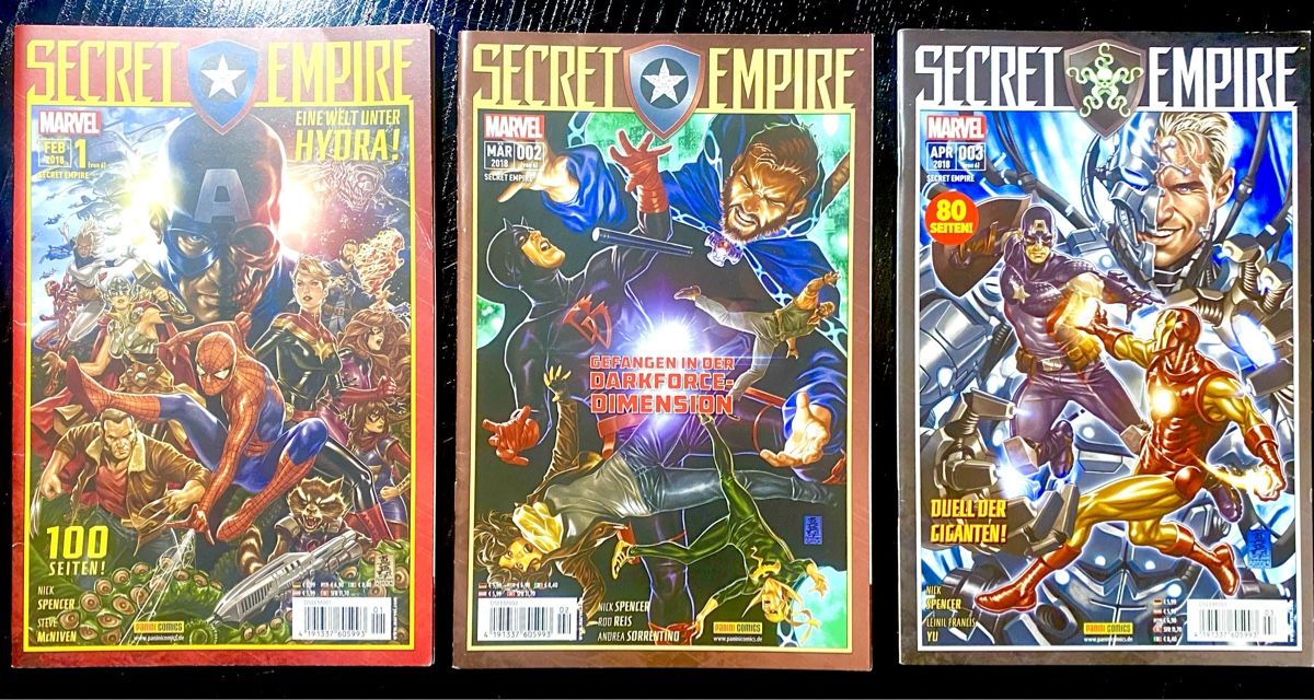 Fumetti: Secret Empire Nr. 1-3 von 6.  Marvel/Panini – Usato da Zuerich venduto da SonderArt-Wertgut
