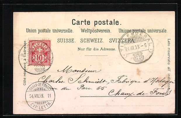 Cartoline postali: Litho Neuchâtel, Ortsansicht, Gorges de – Usato da Berlin venduto da bartko-reher 1