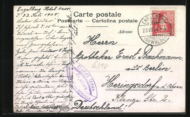 Cartoline postali: AK Engelberg, Arnialp mit Bergpanorama – Usato da Berlin venduto da bartko-reher 1