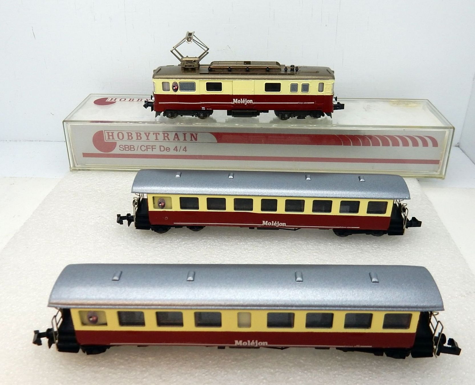 Hobbytrain Modellini di ferrovie: N  - TPF - Train fondue - Rame 3 éléments  Livrée "Moléjon" – Usato da Locarno venduto da Gudrun2 1