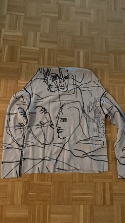 Damen Langarmshirt mit Grafikprint und Schriftzug Grösse M