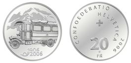 2006. 20 FR. 100 Jahre Postauto, 1906-2006.