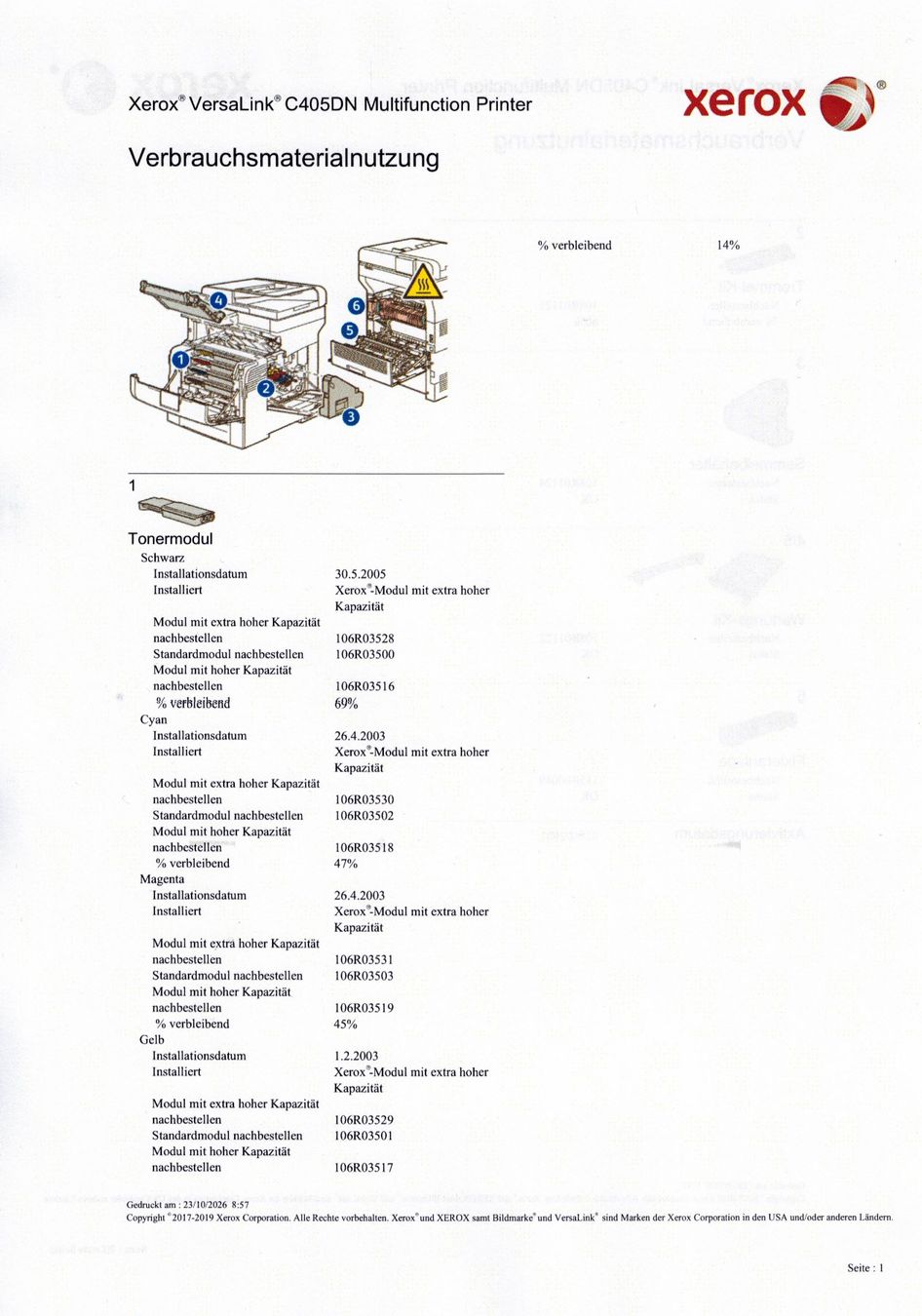 Xerox Fotocopiatrici: Xerox VersaLink C405DN Multifunction Printer – Usato da Pfaffhausen venduto da duesentrieb03 7