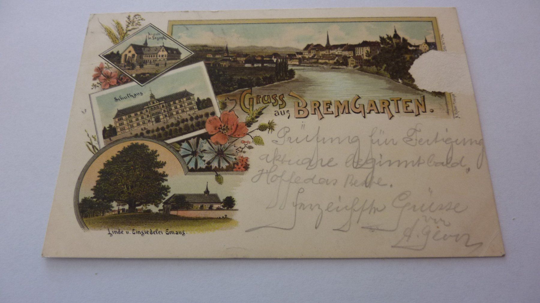 Cartoline postali: 3 ver. uralte Ansichtskarten : Bremgarten  1899-1910 – Usato da Birrwil venduto da Schnaepli