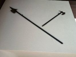 Ältere Helebarde und Axt