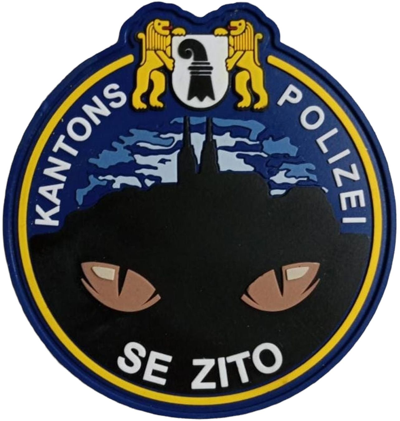 Swiss Plaketten & Abzeichen: KANTONS POLIZEI SE ZITO BASEL mit Klett – Neu und originalverpackt aus Emmenbrücke von F.ingl-1947