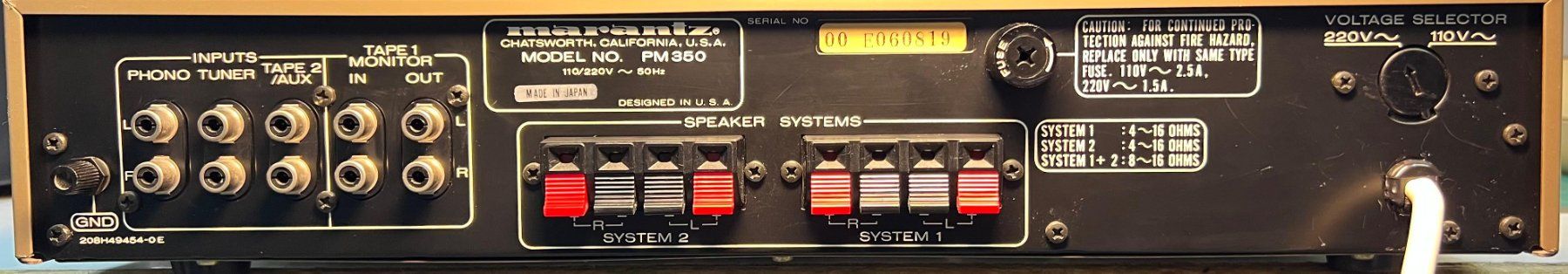 Marantz Amplificatori: Maranz PM 350  Stereo Verstärker – Usato da Walchwil venduto da Mokote1 1