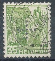 1935 Verwaltungsmarke, Landschaft - 35 Rp., geriffelt