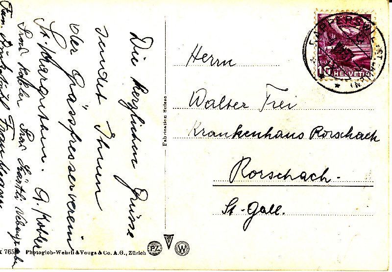 Cartoline postali: Rapperswil - vom See + 1937 – Usato da Emmenbrücke venduto da teestube 1