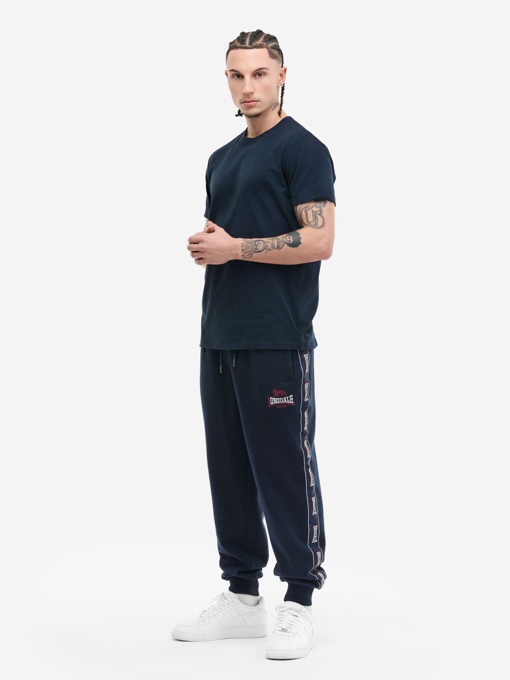 Lonsdale Pantaloni: Lonsdale Delaval Jogginghose Dark Navy L – Nuovo e nell'imballaggio originale da Düdingen venduto da BluePalm 1