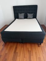 Boxspringbett mit Kopfteil dunkelgrau160x200cm guter Zustand