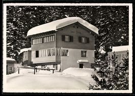 AK Arosa, Hotel Haus Thöny im Winter